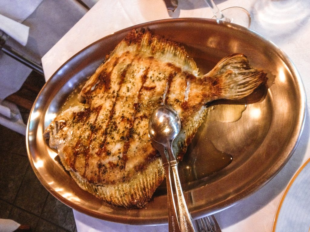Turbot fish in Restaurante Bonsol, Mallorca